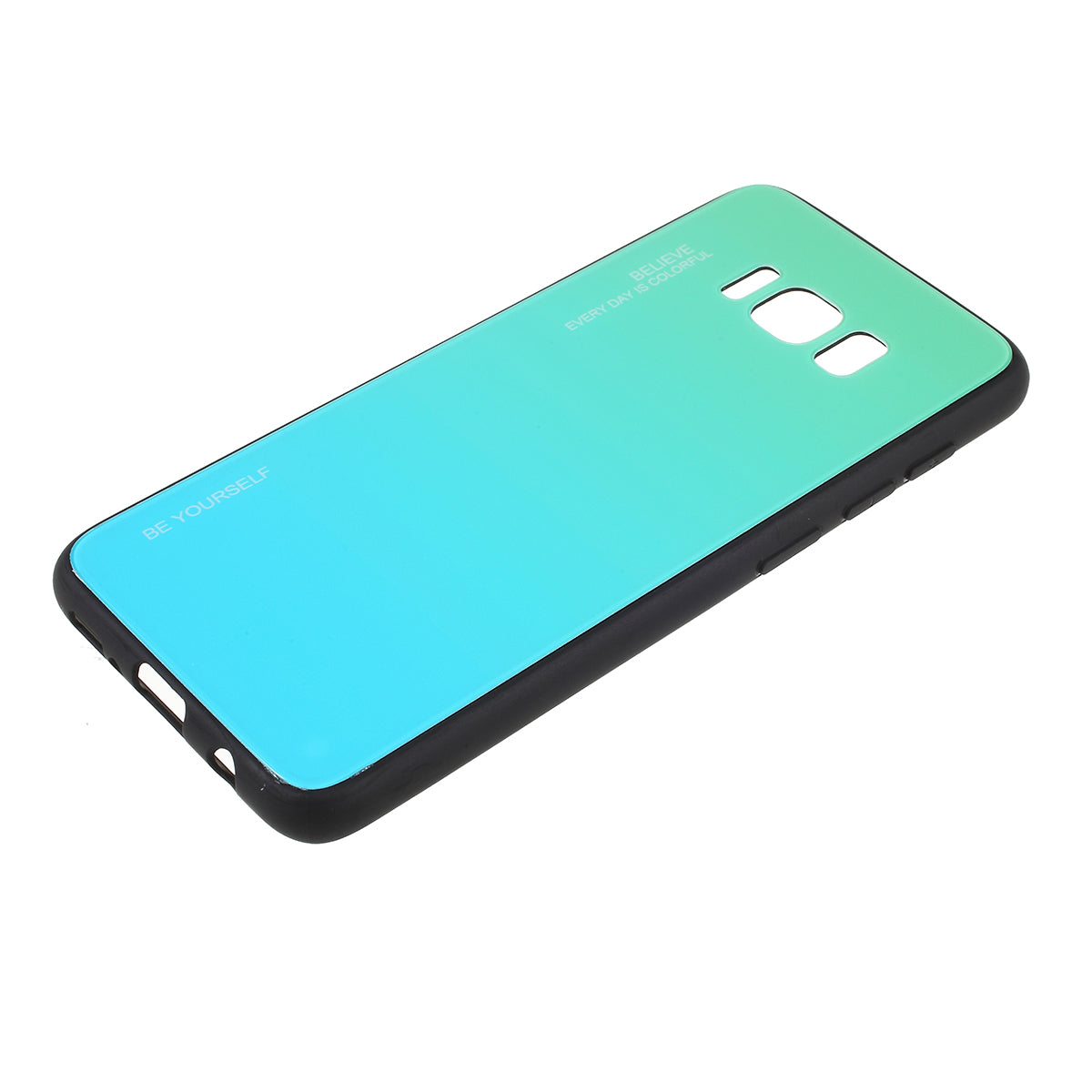 Gradient Color Glass + PC + TPU Phone Case for Samsung Galaxy S8 G950