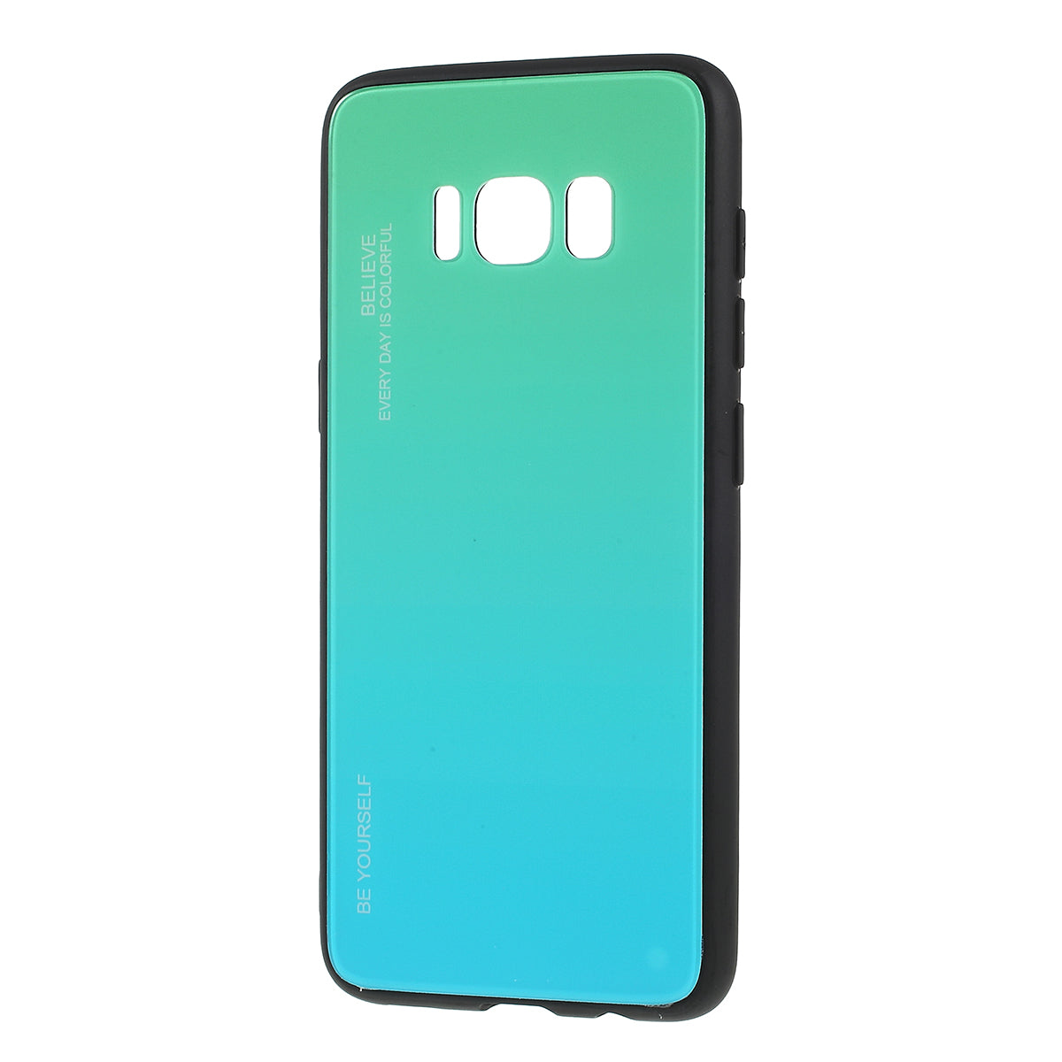 Gradient Color Glass + PC + TPU Phone Case for Samsung Galaxy S8 G950