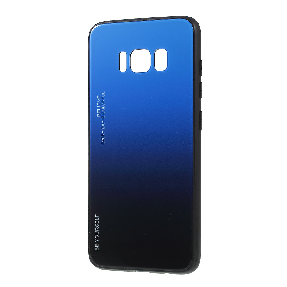 Gradient Color Glass + PC + TPU Phone Case for Samsung Galaxy S8 G950