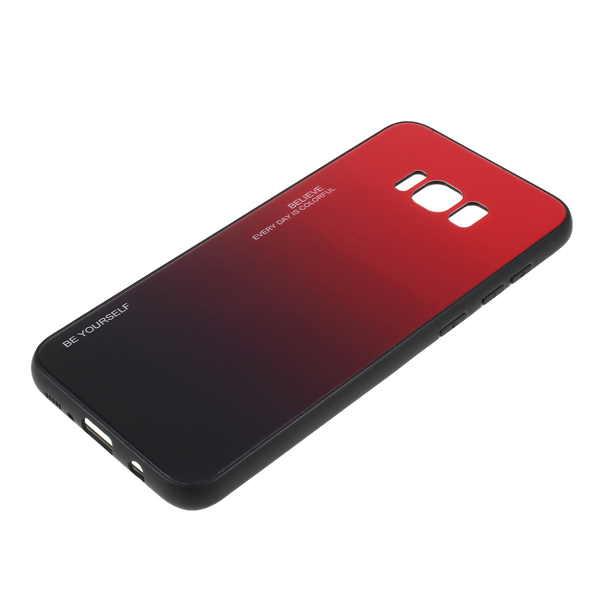 Gradient Color Glass + PC + TPU Phone Case for Samsung Galaxy S8 Plus G955