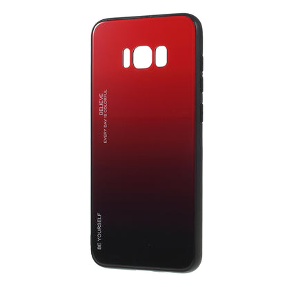 Gradient Color Glass + PC + TPU Phone Case for Samsung Galaxy S8 Plus G955