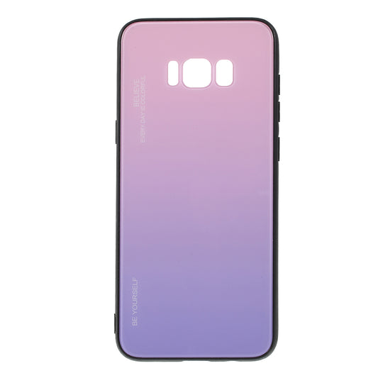 Gradient Color Glass + PC + TPU Phone Case for Samsung Galaxy S8 Plus G955