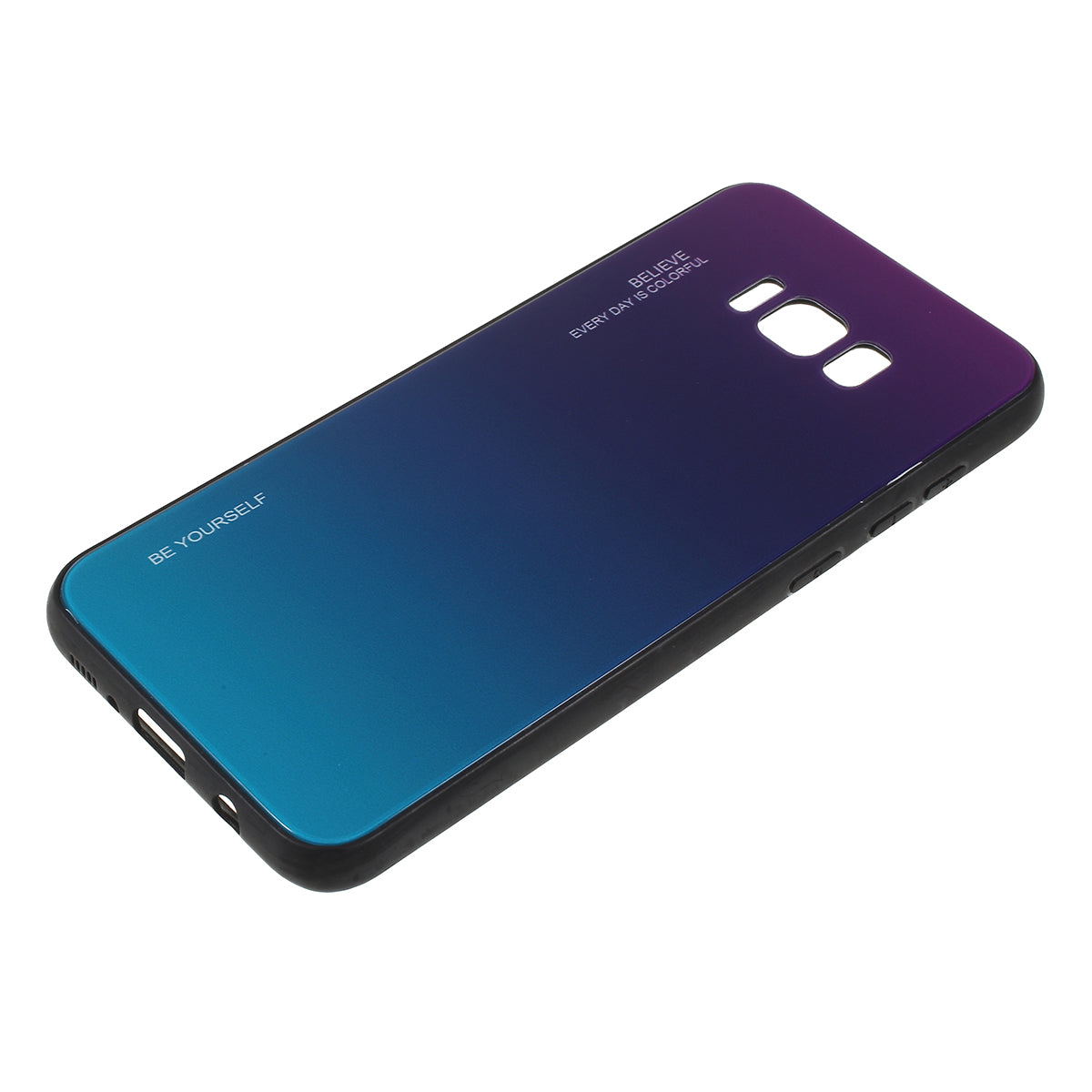 Gradient Color Glass + PC + TPU Phone Case for Samsung Galaxy S8 Plus G955