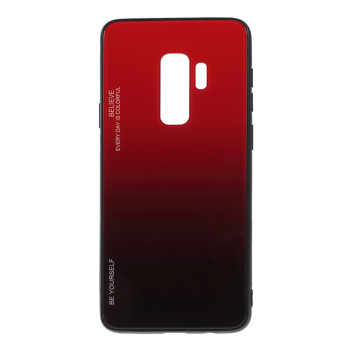 Gradient Color Glass + PC + TPU Phone Case for Samsung Galaxy S9 Plus G965