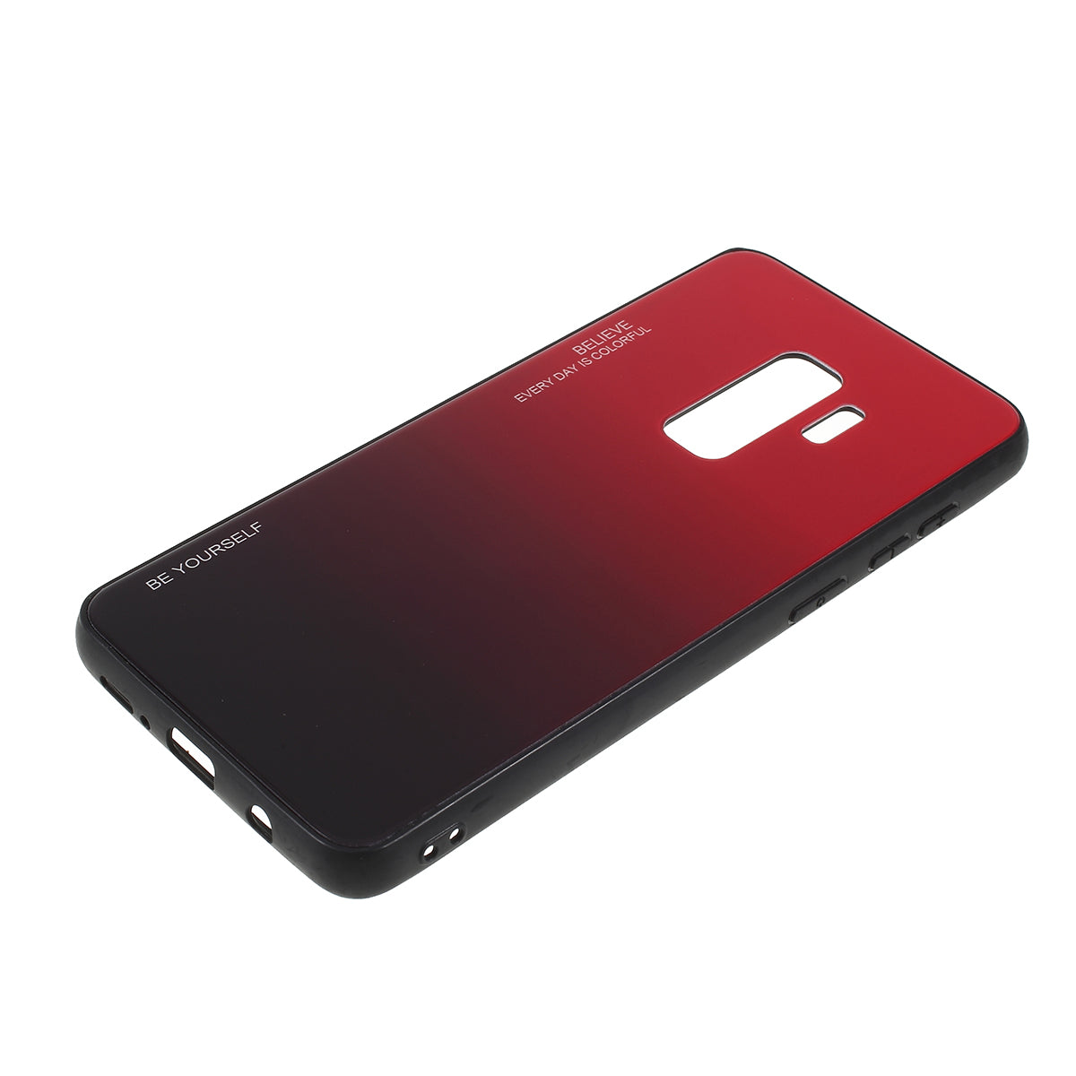 Gradient Color Glass + PC + TPU Phone Case for Samsung Galaxy S9 Plus G965