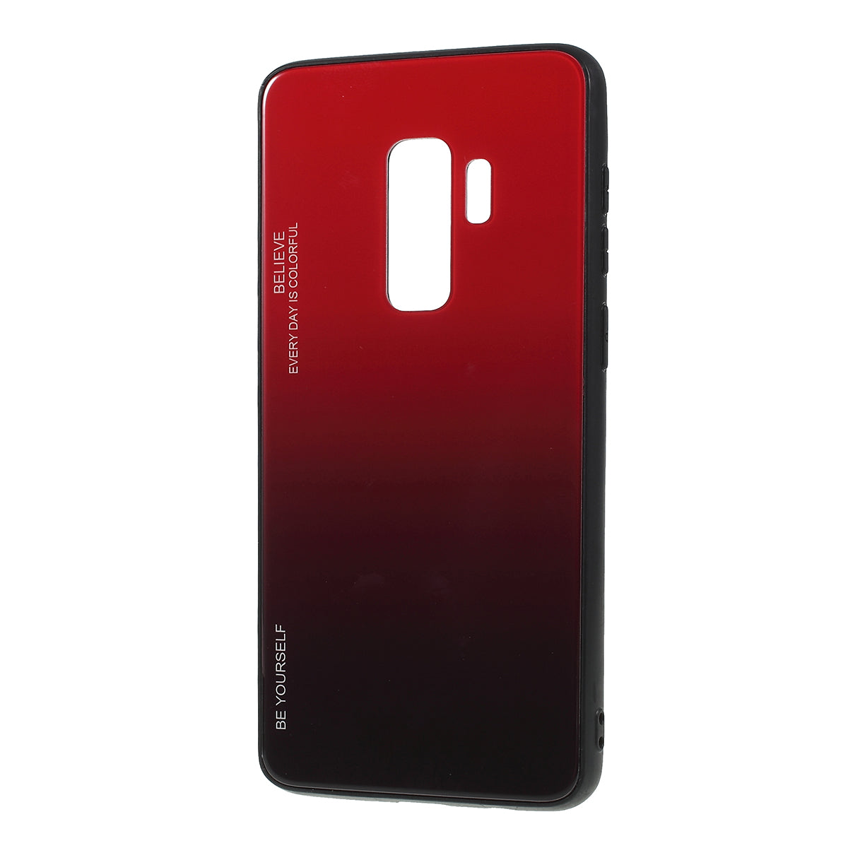 Gradient Color Glass + PC + TPU Phone Case for Samsung Galaxy S9 Plus G965