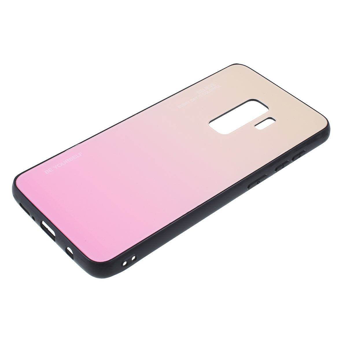 Gradient Color Glass + PC + TPU Phone Case for Samsung Galaxy S9 Plus G965
