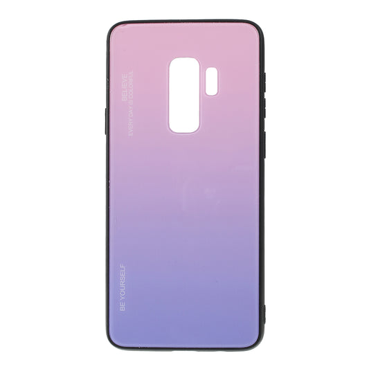 Gradient Color Glass + PC + TPU Phone Case for Samsung Galaxy S9 Plus G965