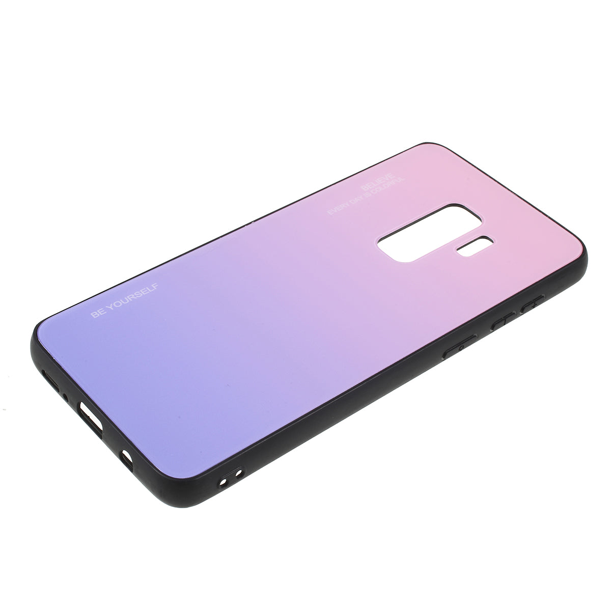 Gradient Color Glass + PC + TPU Phone Case for Samsung Galaxy S9 Plus G965