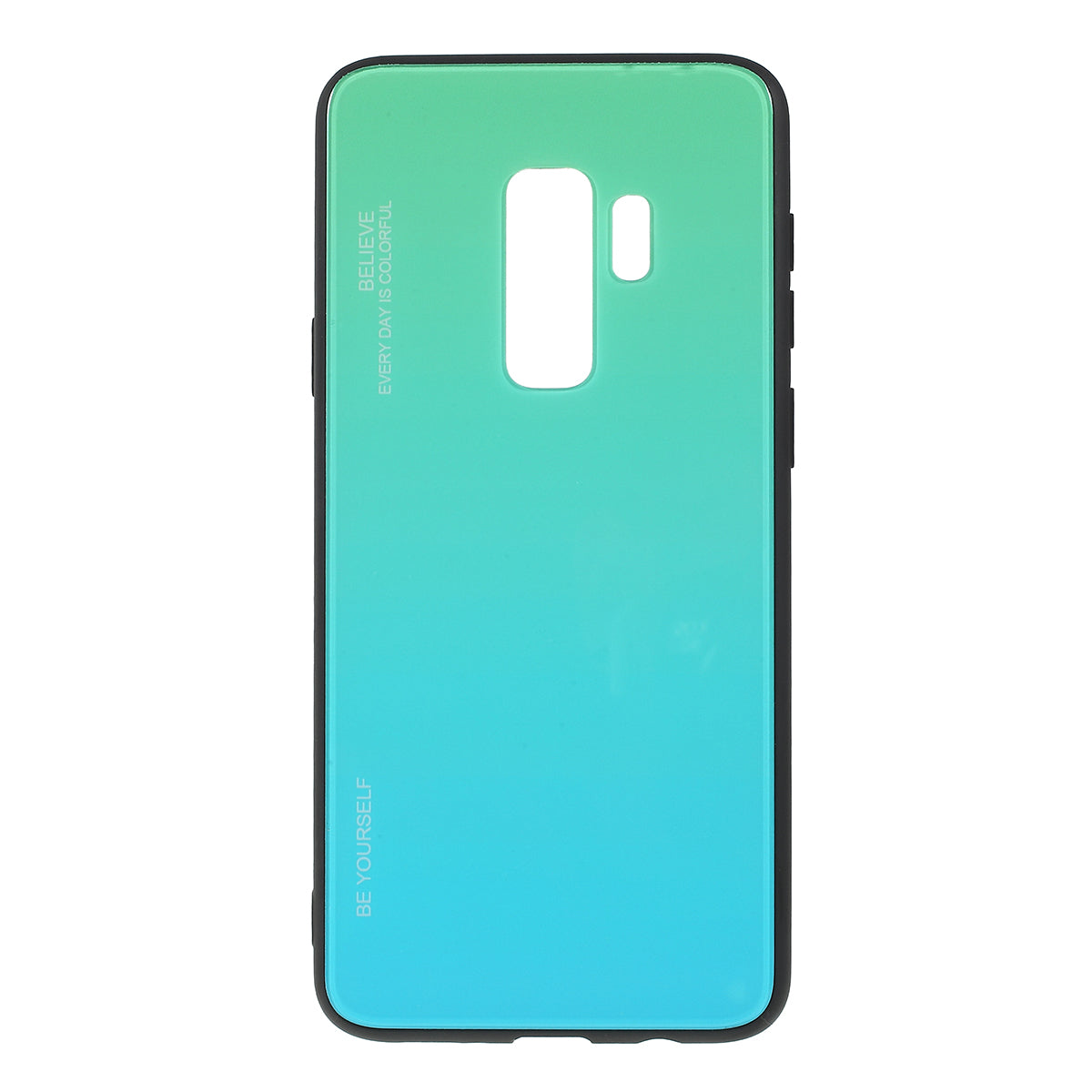 Gradient Color Glass + PC + TPU Phone Case for Samsung Galaxy S9 Plus G965