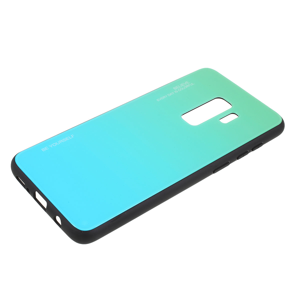 Gradient Color Glass + PC + TPU Phone Case for Samsung Galaxy S9 Plus G965