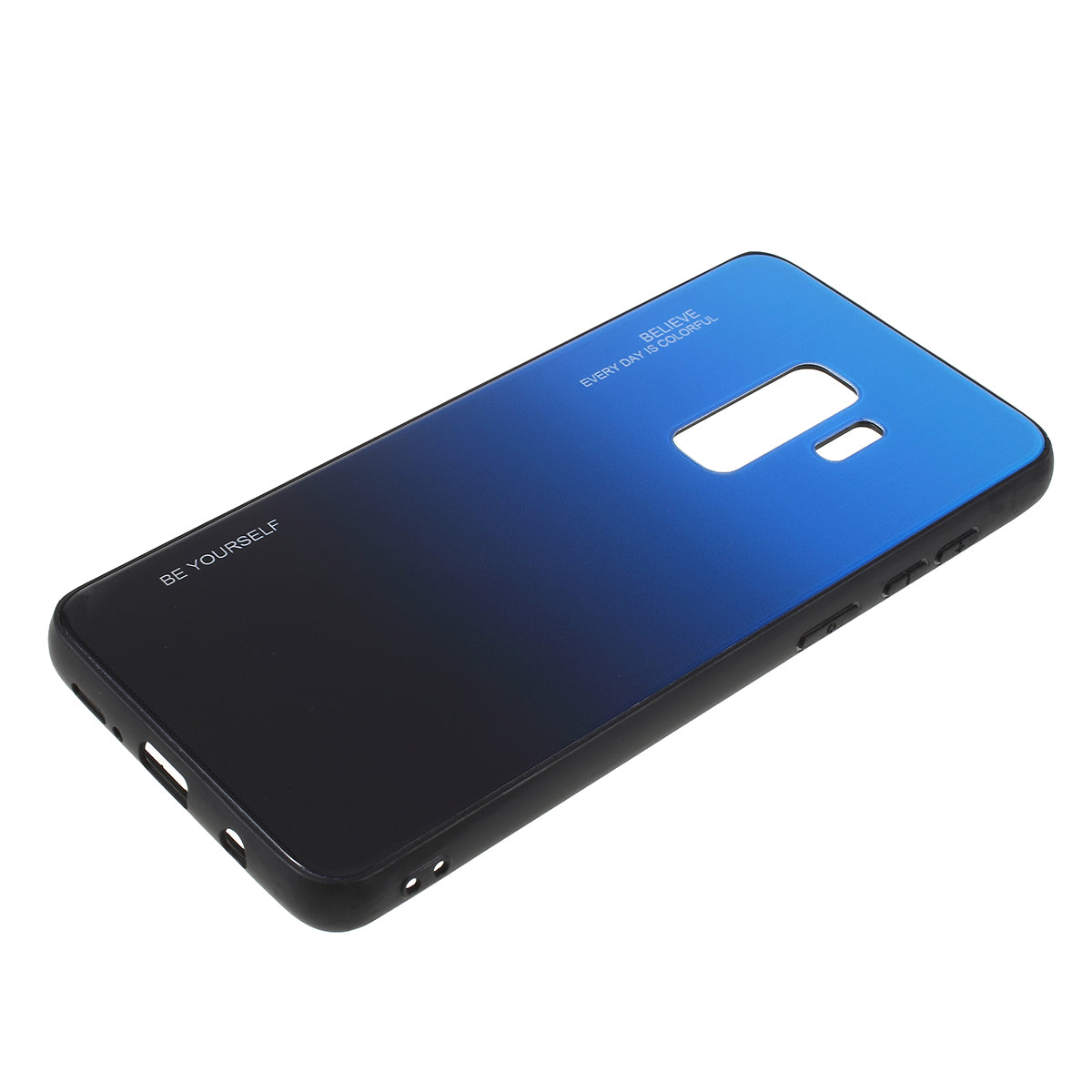 Gradient Color Glass + PC + TPU Phone Case for Samsung Galaxy S9 Plus G965