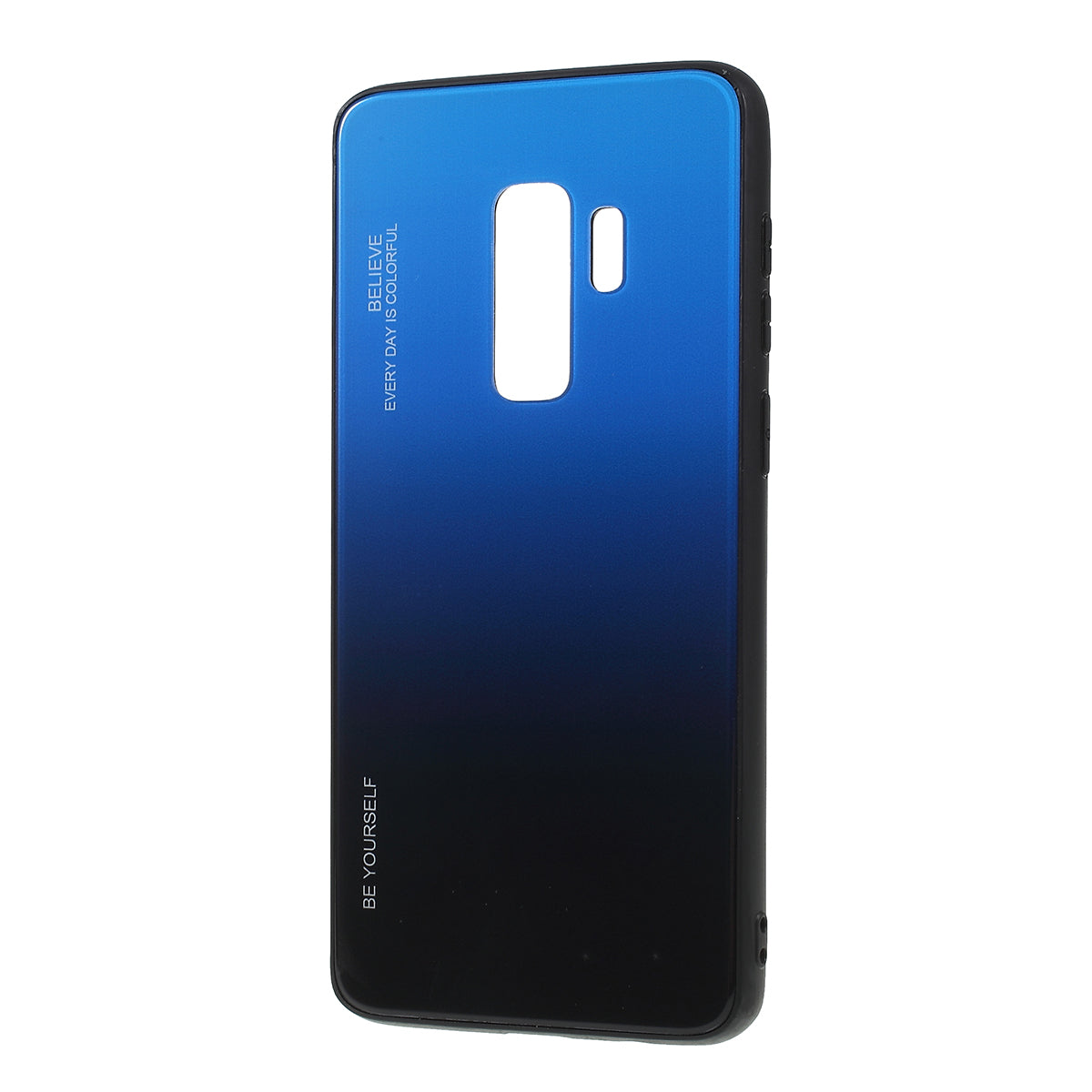 Gradient Color Glass + PC + TPU Phone Case for Samsung Galaxy S9 Plus G965