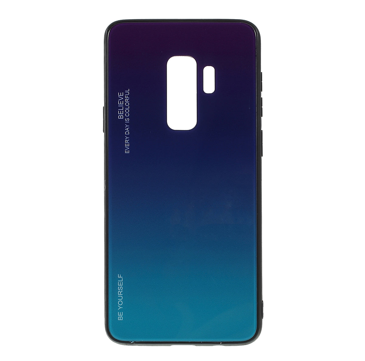 Gradient Color Glass + PC + TPU Phone Case for Samsung Galaxy S9 Plus G965