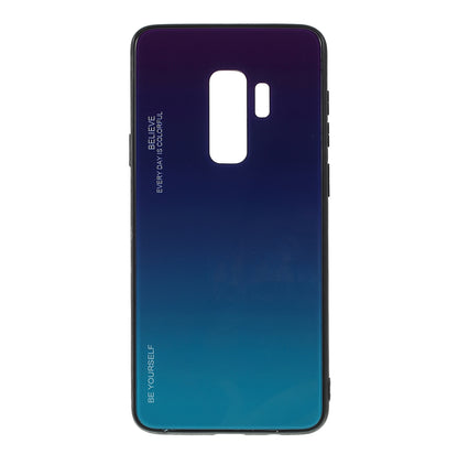 Gradient Color Glass + PC + TPU Phone Case for Samsung Galaxy S9 Plus G965