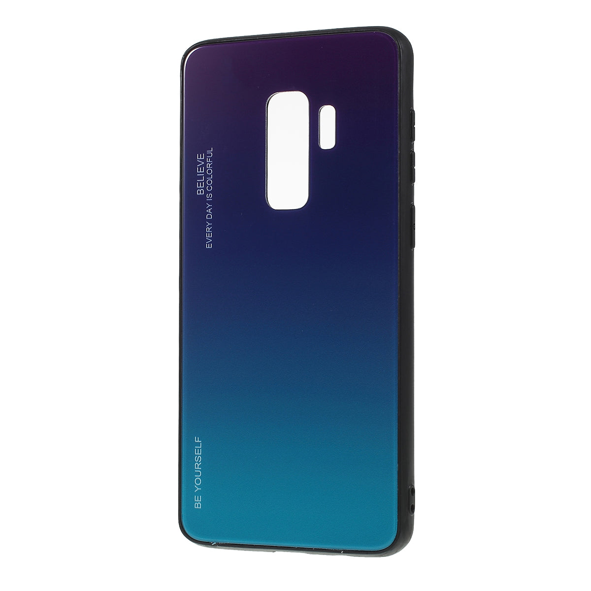 Gradient Color Glass + PC + TPU Phone Case for Samsung Galaxy S9 Plus G965