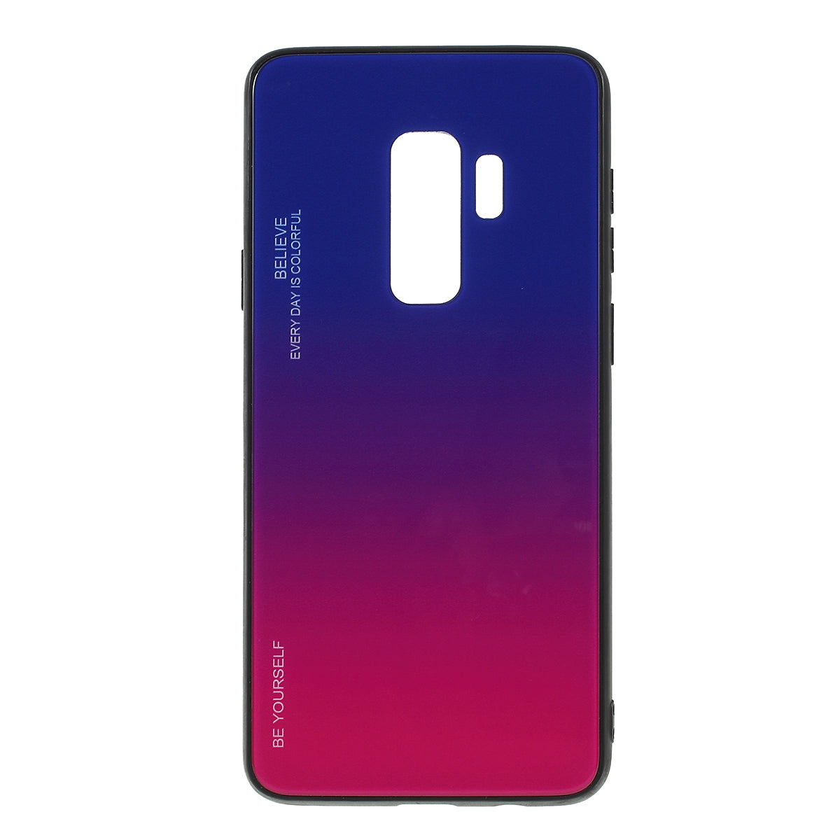Gradient Color Glass + PC + TPU Phone Case for Samsung Galaxy S9 Plus G965