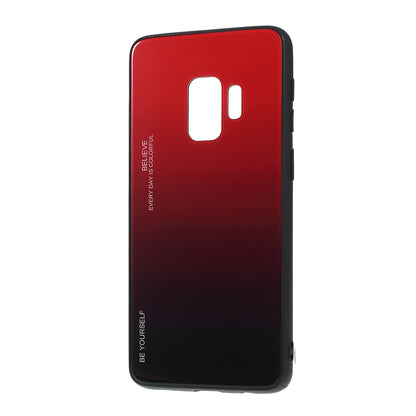 Gradient Color Glass + PC + TPU Phone Case for Samsung Galaxy S9 G960