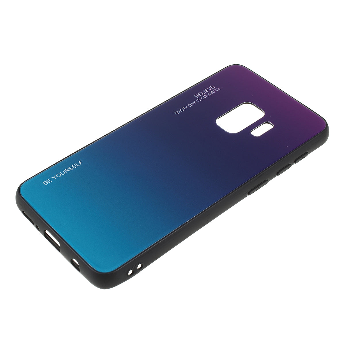 Gradient Color Glass + PC + TPU Phone Case for Samsung Galaxy S9 G960