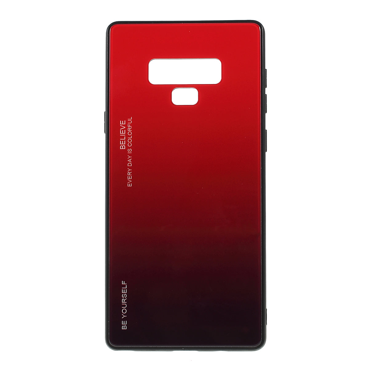Gradient Color Glass + PC + TPU Phone Case for  Samsung Galaxy Note9 SM-N960
