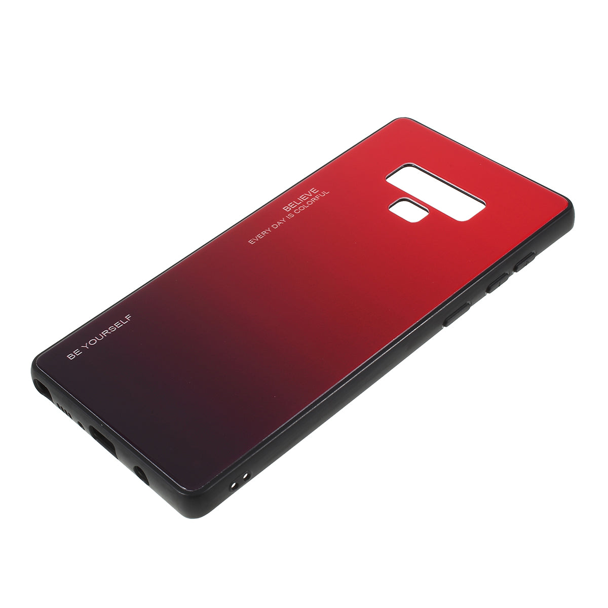 Gradient Color Glass + PC + TPU Phone Case for  Samsung Galaxy Note9 SM-N960