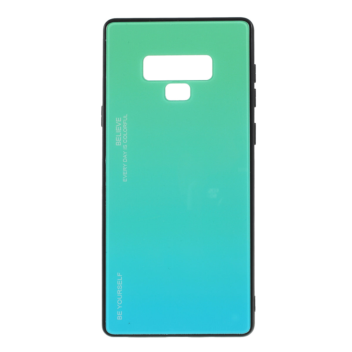 Gradient Color Glass + PC + TPU Phone Case for  Samsung Galaxy Note9 SM-N960