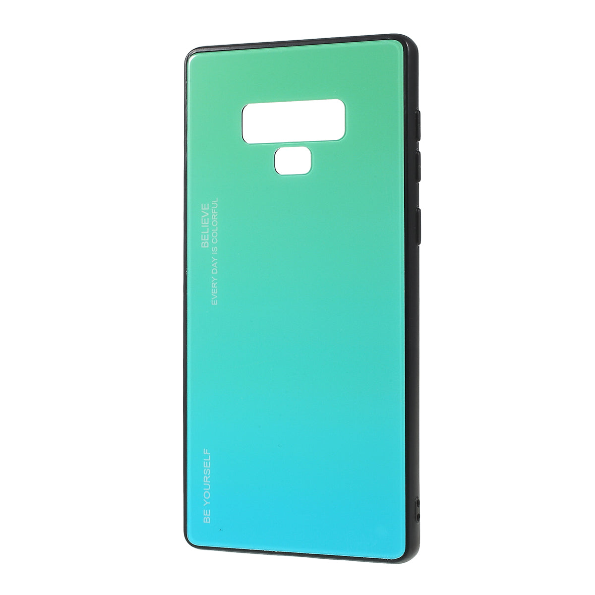 Gradient Color Glass + PC + TPU Phone Case for  Samsung Galaxy Note9 SM-N960