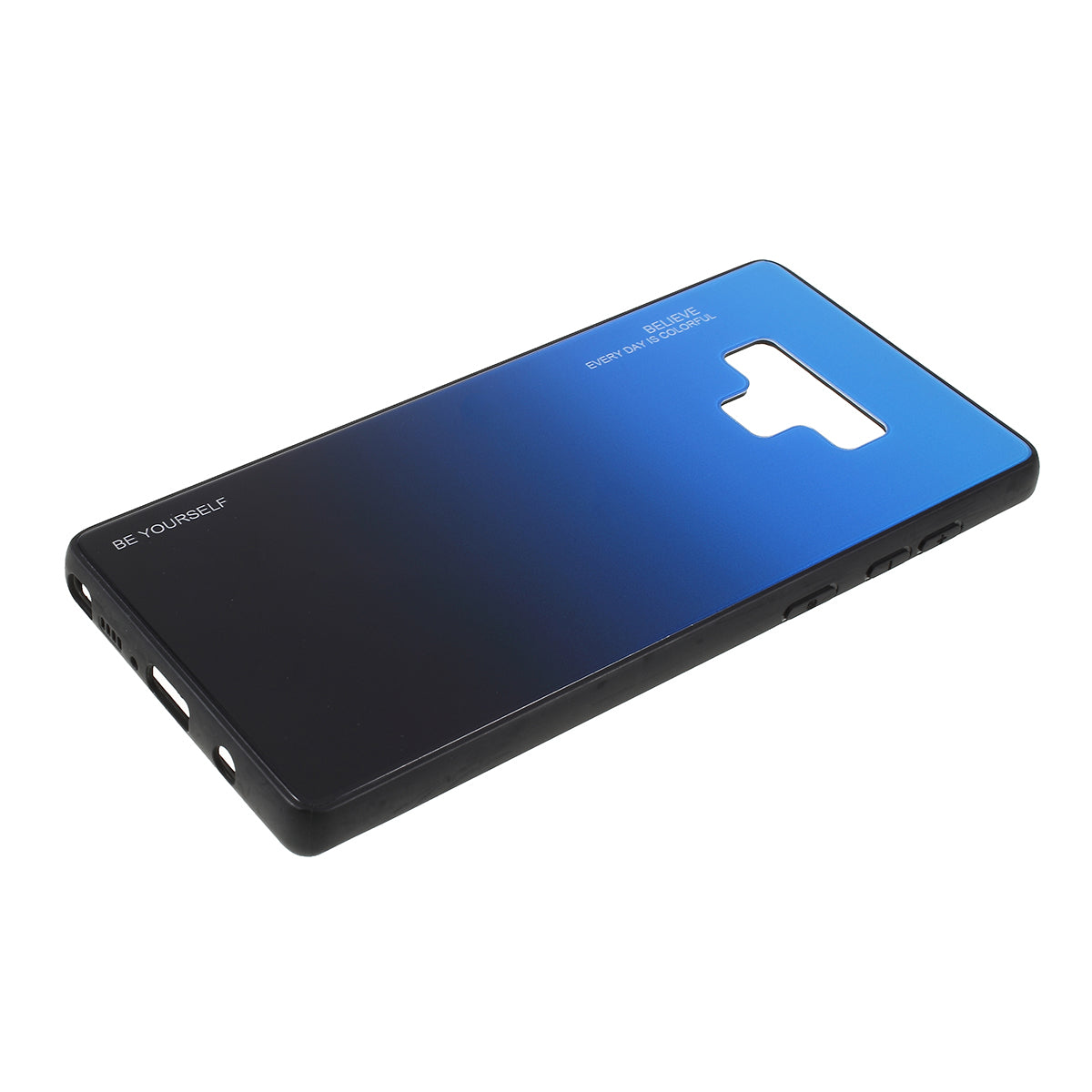 Gradient Color Glass + PC + TPU Phone Case for  Samsung Galaxy Note9 SM-N960