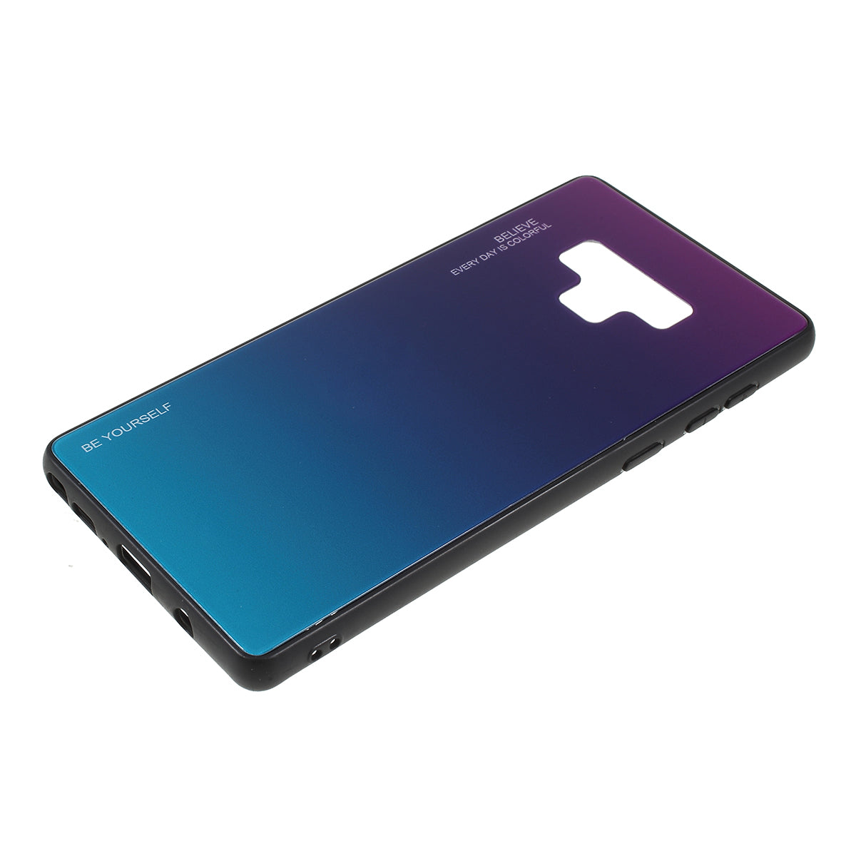 Gradient Color Glass + PC + TPU Phone Case for  Samsung Galaxy Note9 SM-N960