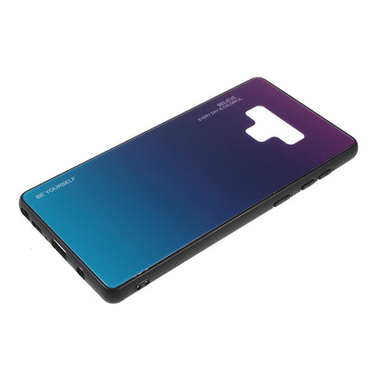 Gradient Color Glass + PC + TPU Phone Case for  Samsung Galaxy Note9 SM-N960