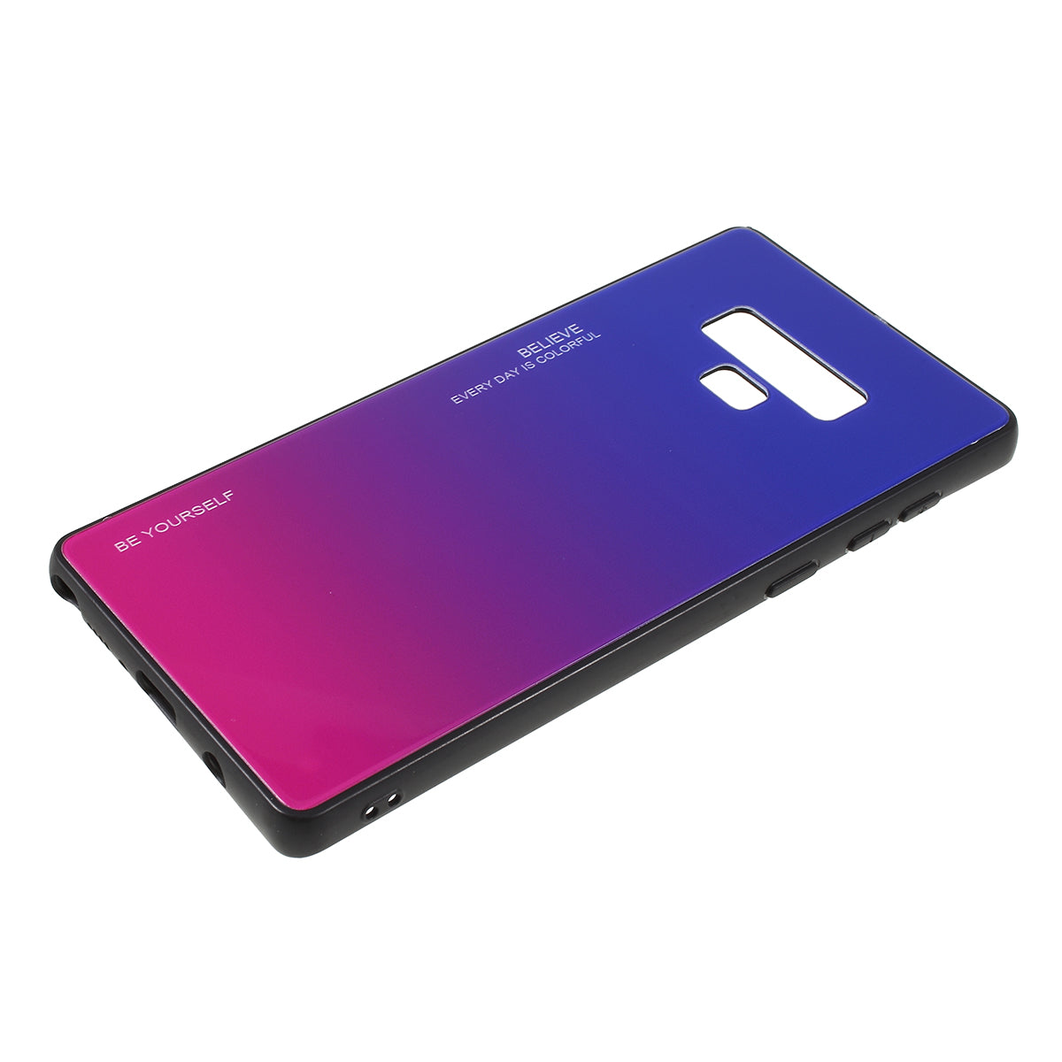 Gradient Color Glass + PC + TPU Phone Case for  Samsung Galaxy Note9 SM-N960