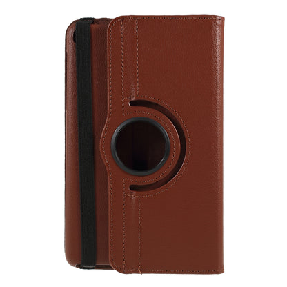 For Samsung Galaxy Tab A 8.0 (2019) with S Pen P200 P205 Litchi Texture Leather Protection Tablet Cover [with 360 Degree Rotary Stand]