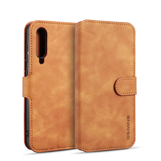 DG.MING Retro Style Wallet Leather Stand Case for Samsung Galaxy A50/A50s/A30s