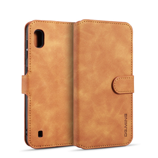 DG.MING Retro Style Wallet Leather Stand Case for Samsung Galaxy A10