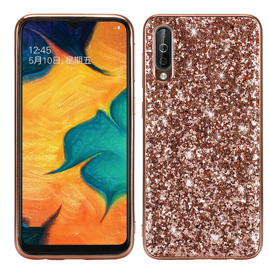 Glittering Sequins Electroplating TPU PC Hybrid Phone Casing for Samsung Galaxy A50 / A50s / A30s