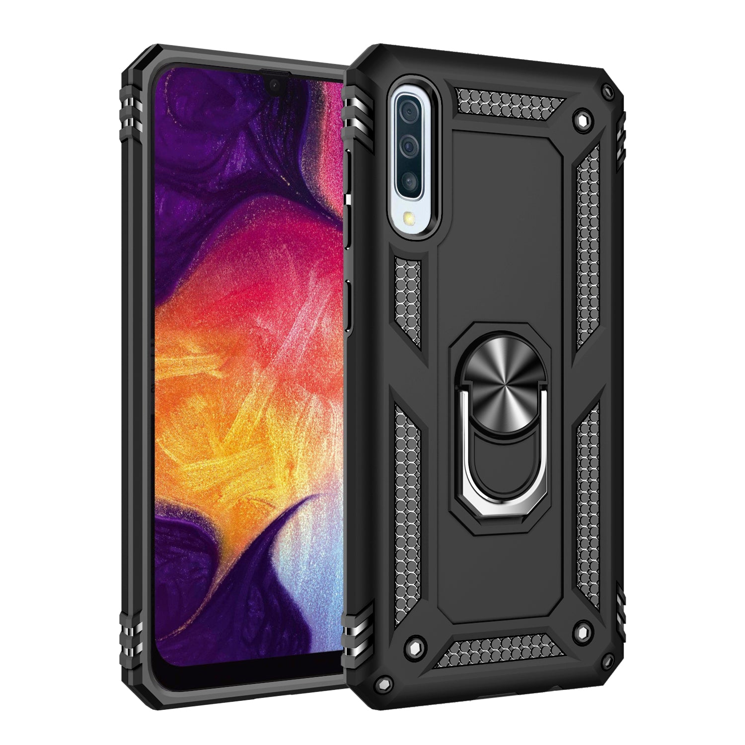 Hybrid PC TPU Kickstand Armor Phone Casing for Samsung Galaxy A50 / A50s / A30s