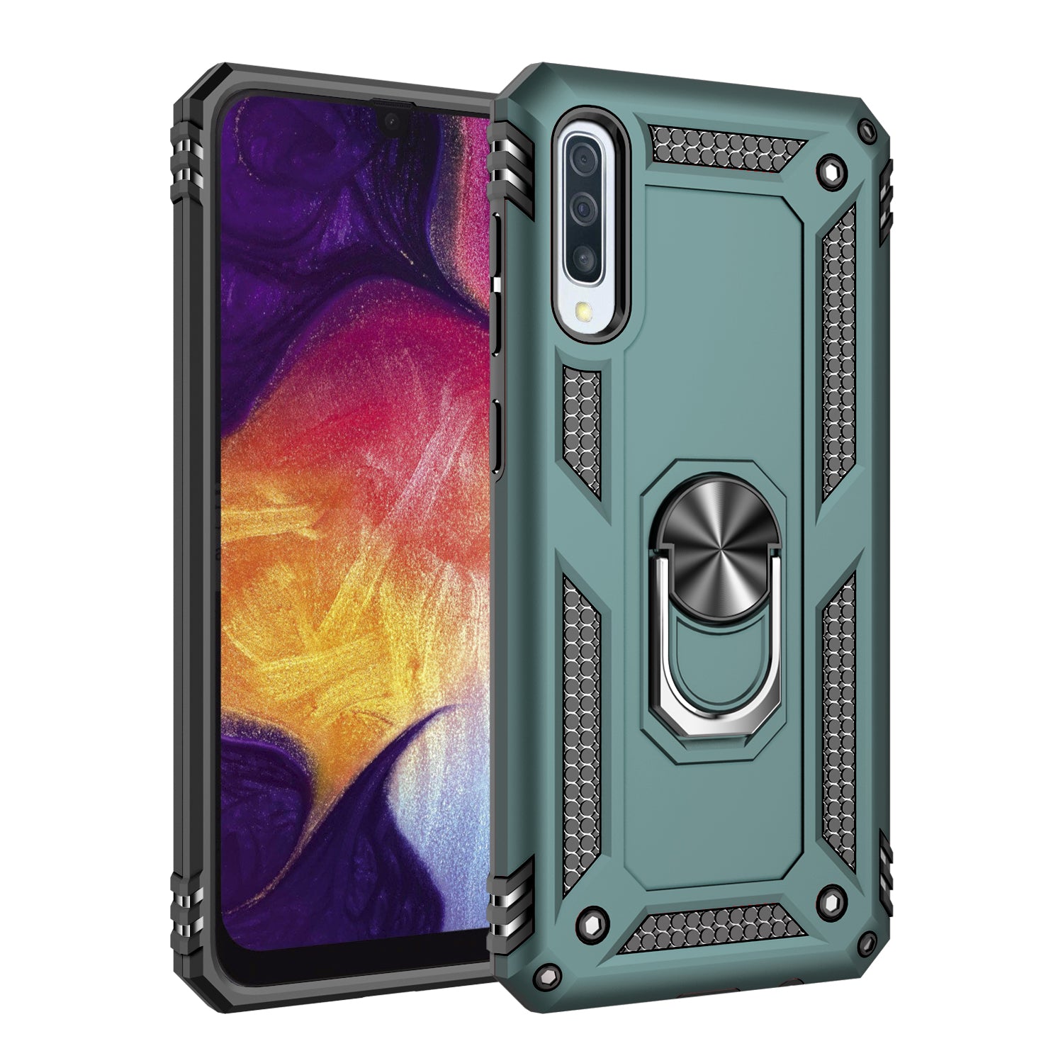 Hybrid PC TPU Kickstand Armor Phone Casing for Samsung Galaxy A50 / A50s / A30s