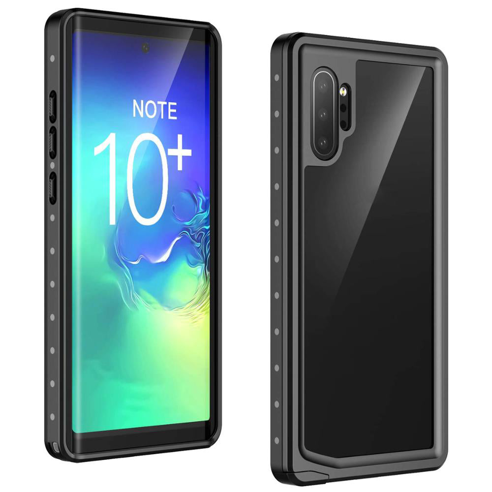 REDPEPPER IP68 Waterproof Phone Case for Samsung Galaxy Note 10 Plus [Support Fingerprint Unlock] [Clear Back]
