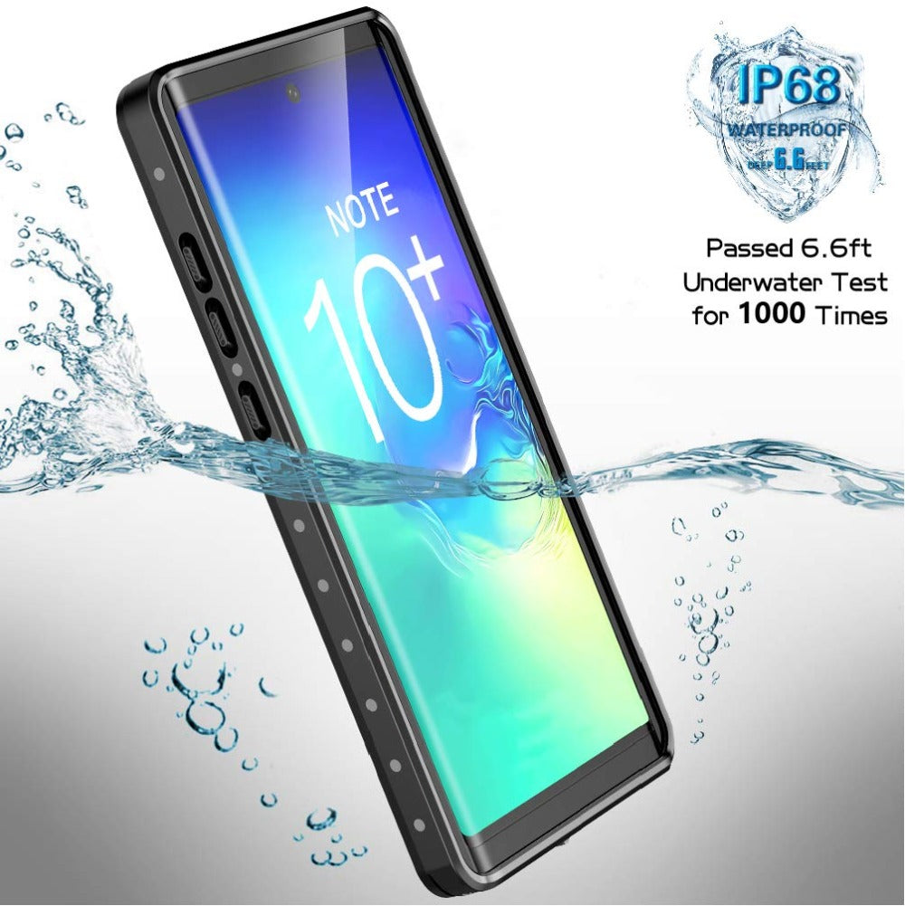 REDPEPPER IP68 Waterproof Phone Case for Samsung Galaxy Note 10 Plus [Support Fingerprint Unlock] [Clear Back]