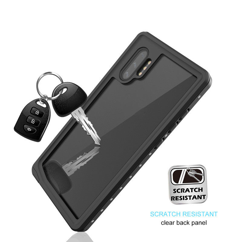 REDPEPPER IP68 Waterproof Phone Case for Samsung Galaxy Note 10 Plus [Support Fingerprint Unlock] [Clear Back]