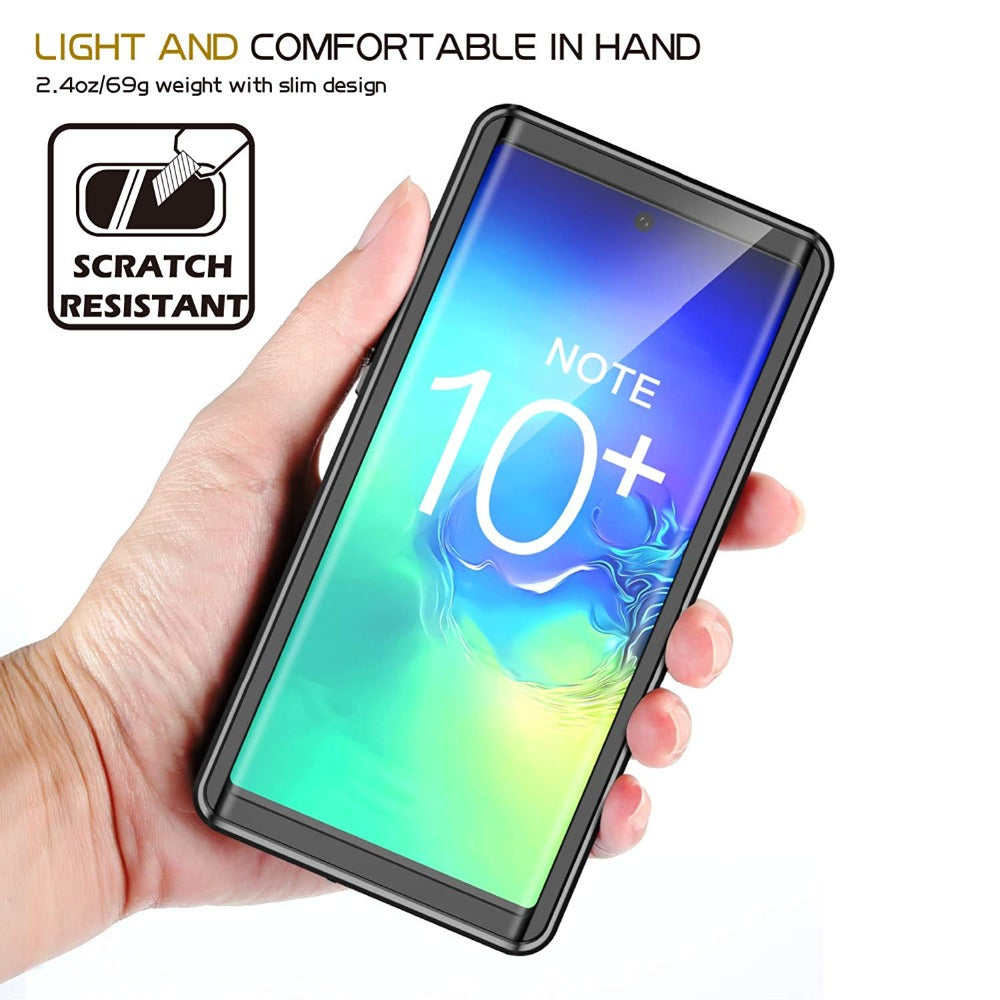 REDPEPPER IP68 Waterproof Phone Case for Samsung Galaxy Note 10 Plus [Support Fingerprint Unlock] [Clear Back]