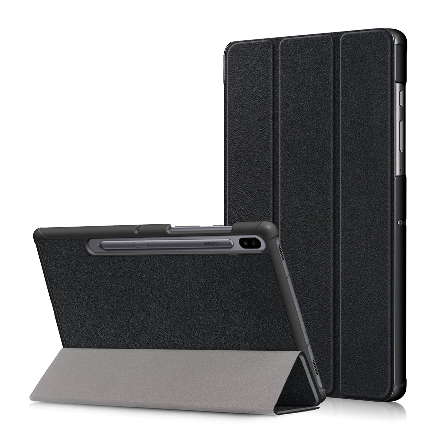 Protective Case for Samsung Galaxy Tab S6 T860/T865 Scratch Resistant PU Leather Tri-fold Stand Smart Tablet Cover