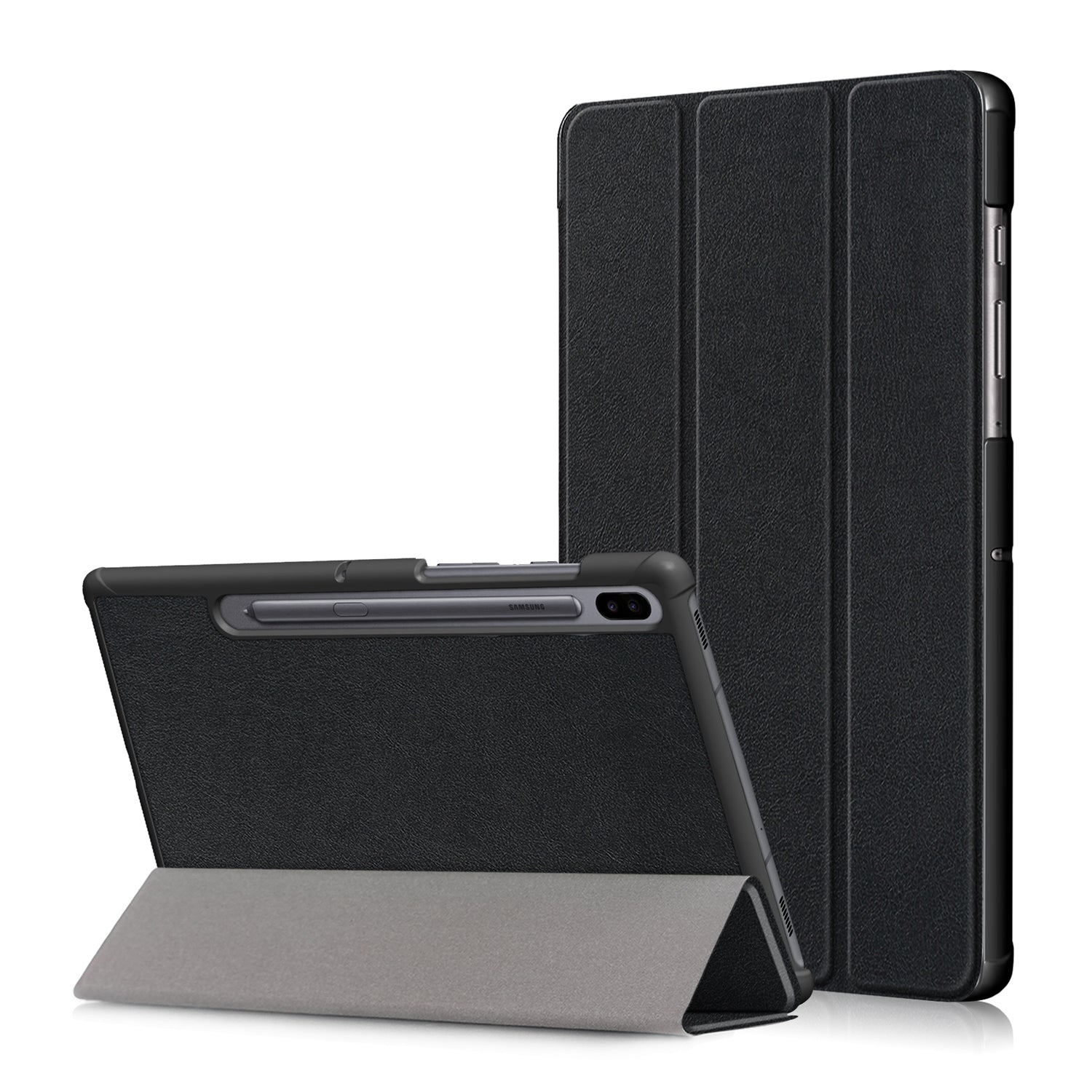 Protective Case for Samsung Galaxy Tab S6 T860/T865 Scratch Resistant PU Leather Tri-fold Stand Smart Tablet Cover