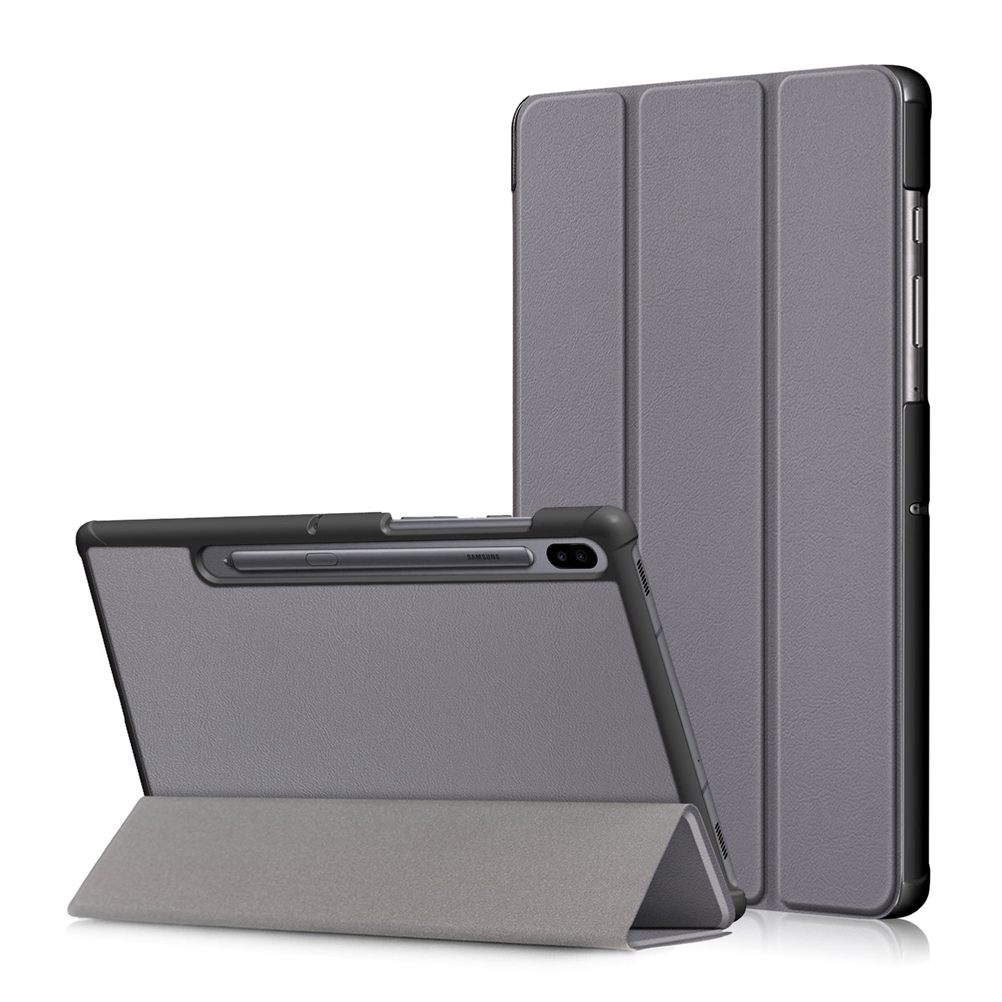 Protective Case for Samsung Galaxy Tab S6 T860/T865 Scratch Resistant PU Leather Tri-fold Stand Smart Tablet Cover