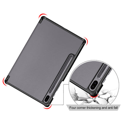 Protective Case for Samsung Galaxy Tab S6 T860/T865 Scratch Resistant PU Leather Tri-fold Stand Smart Tablet Cover