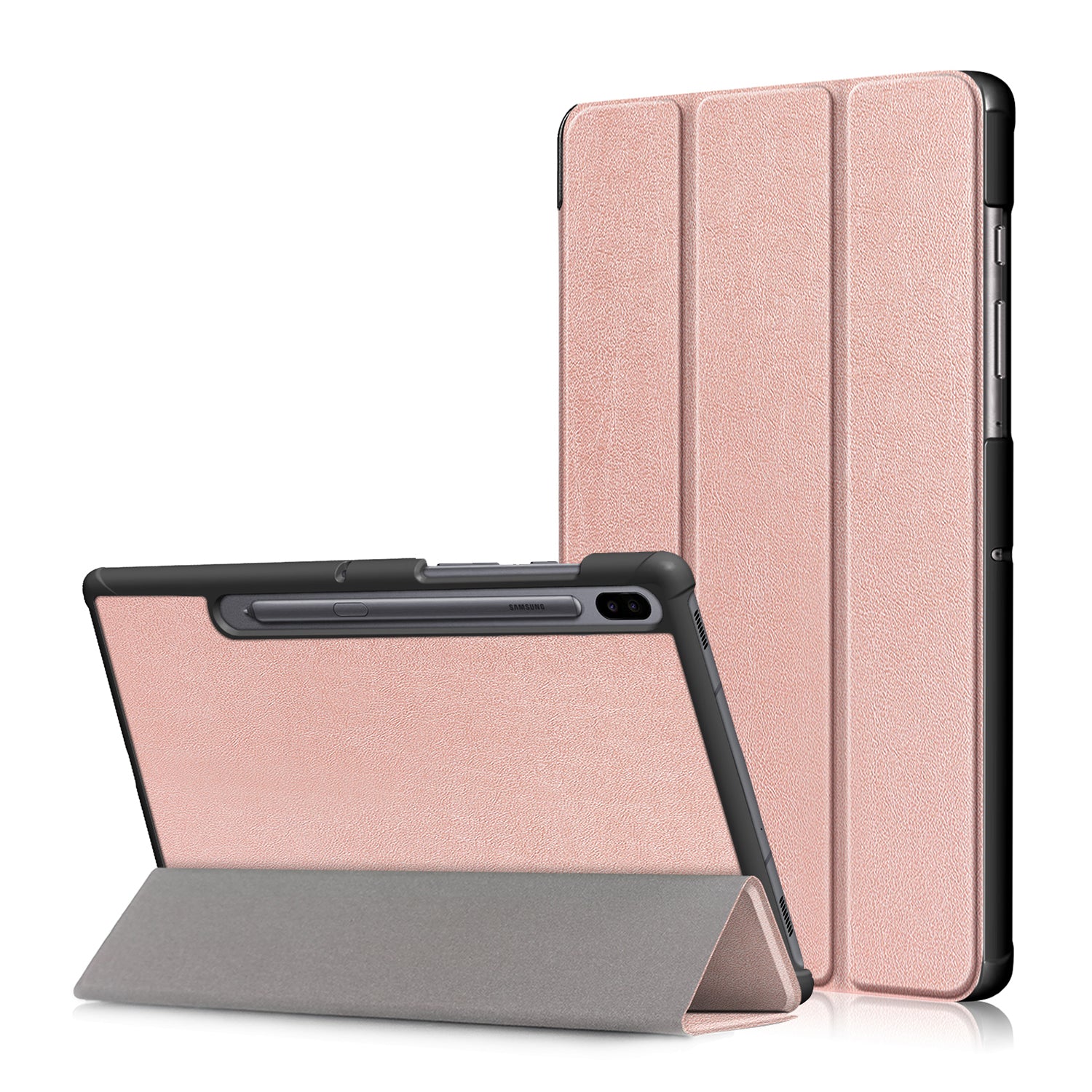 Protective Case for Samsung Galaxy Tab S6 T860/T865 Scratch Resistant PU Leather Tri-fold Stand Smart Tablet Cover