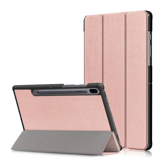Protective Case for Samsung Galaxy Tab S6 T860/T865 Scratch Resistant PU Leather Tri-fold Stand Smart Tablet Cover