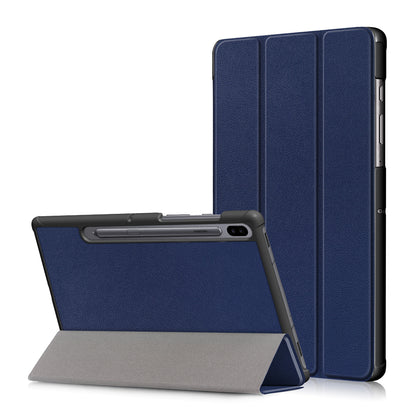 Protective Case for Samsung Galaxy Tab S6 T860/T865 Scratch Resistant PU Leather Tri-fold Stand Smart Tablet Cover