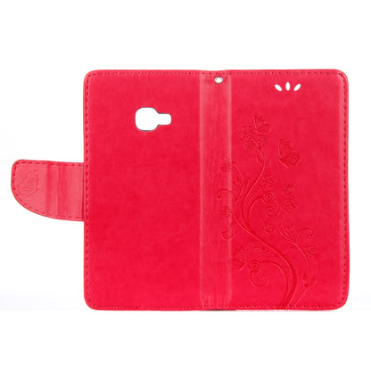 Imprint Butterfly Flower PU Leather Wallet Case for Samsung Galaxy Xcover 4s