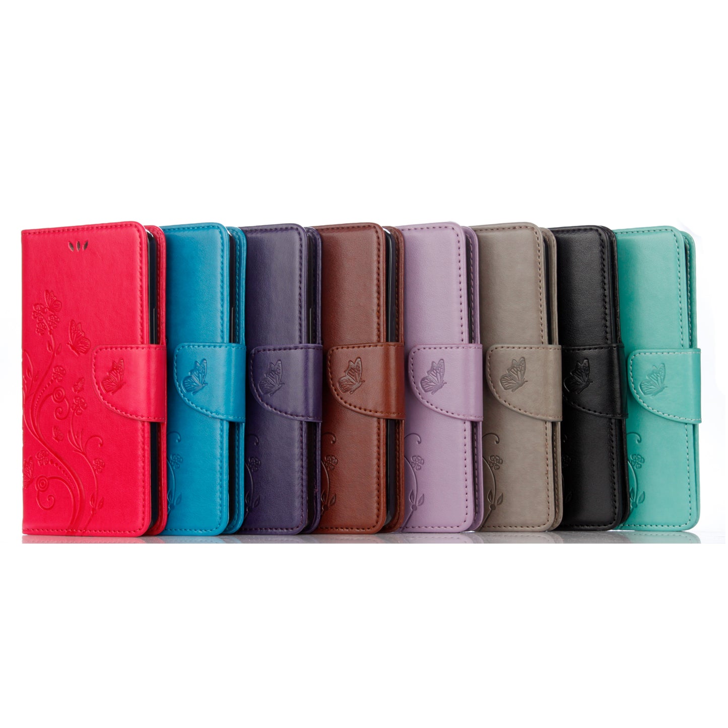 Imprint Butterfly Flower PU Leather Wallet Case for Samsung Galaxy Xcover 4s